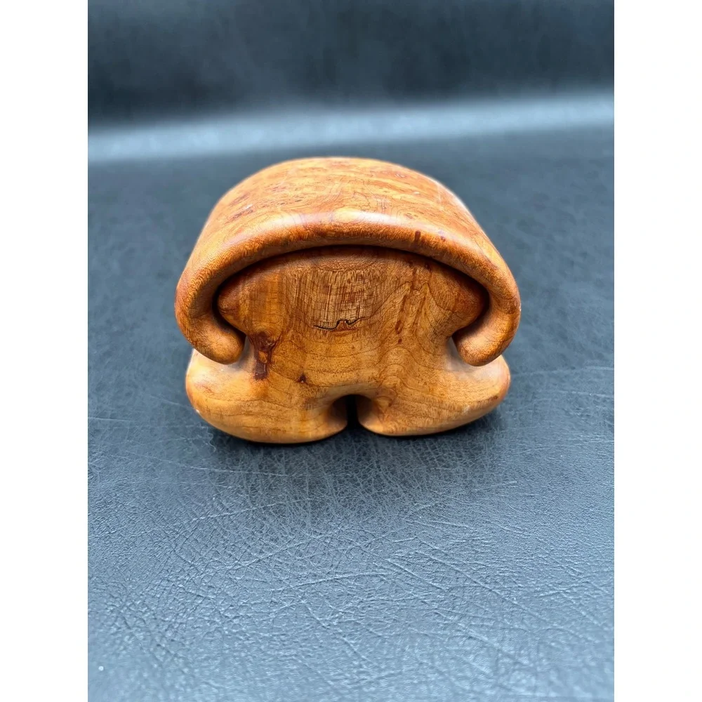 Fred Marilyn Buss Maple Burl Wood Jewelry Box Handcrafted Organic Puzzle Box